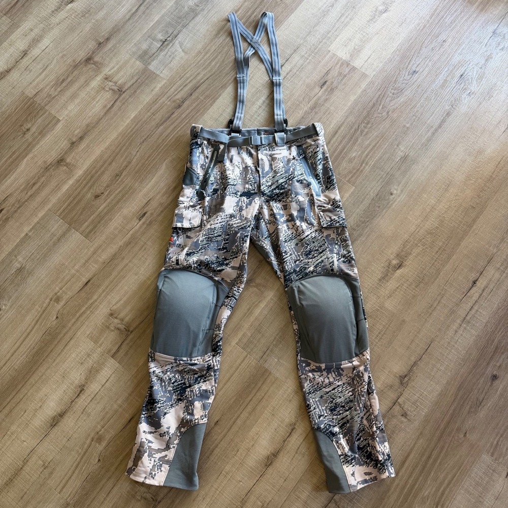 Sitka Gear Timberline Pants Optifade Elevated II Camo Suspenders 34T Mens